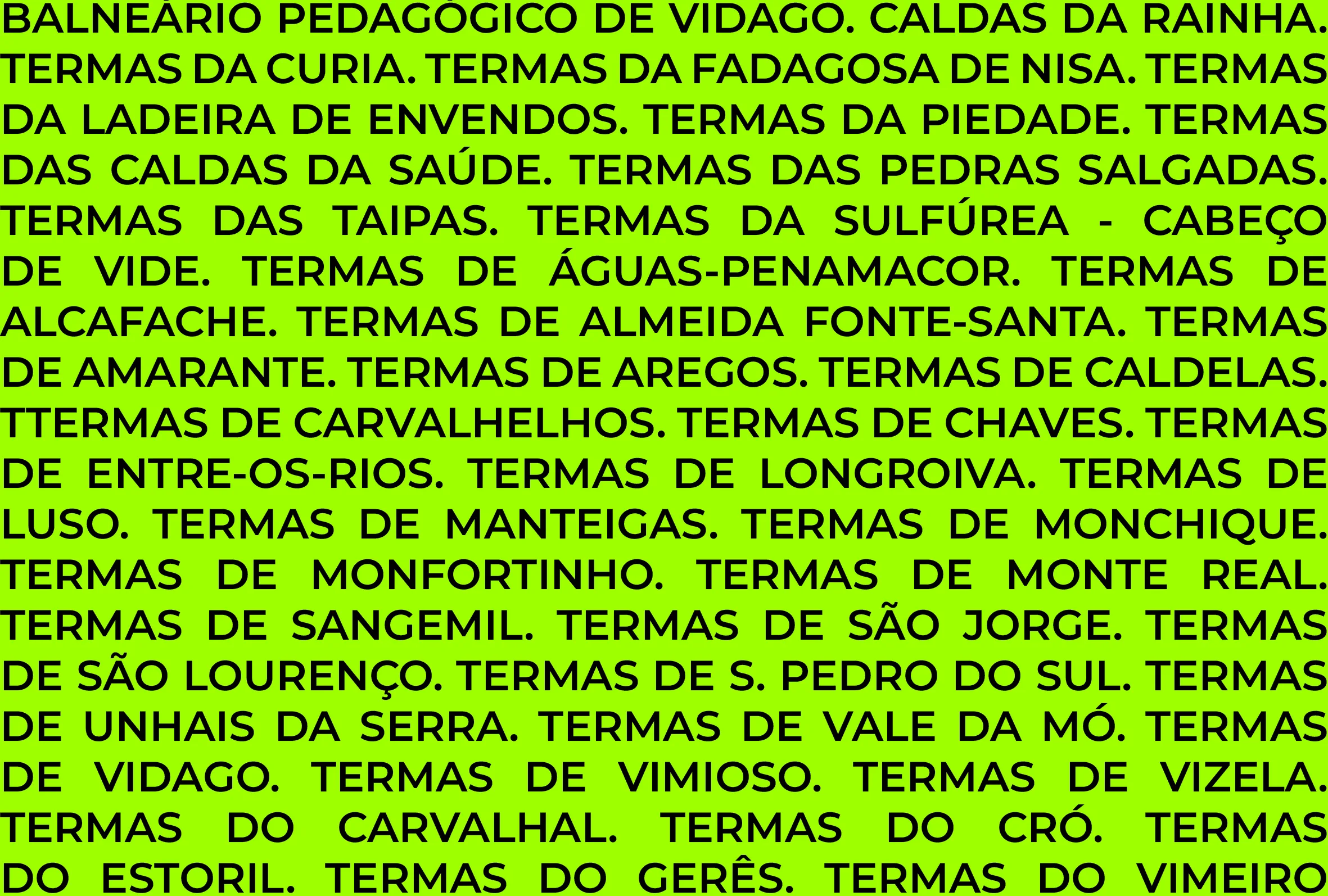 Lista de Termas de Portugal